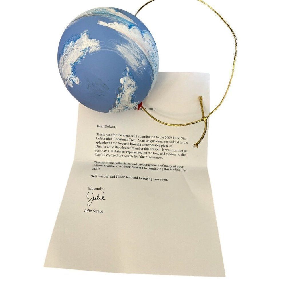 Lone Star Celebration Large Christmas Tree Ornament Big Sky Country Texas House